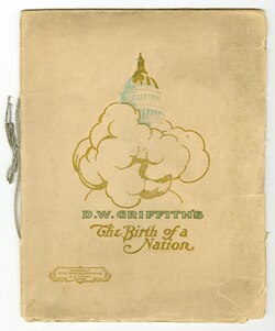 Souvenir program from D.W. Griffith presentation of The Birth of a Nation
