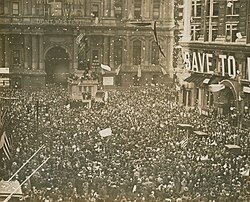 Armistice Day celebrations in Philadelphia, Pennsylvania on 11 November 1918
