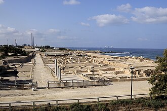 Ruins of Caesarea Maritima, capital of Byzantine Palestine and one of the last cities in Syria to fall to the Muslims