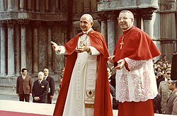 Paul VI with Albino Luciani (the future John Paul I) in Venice