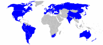 Countries with FIAT Automobiles dealers (2012)