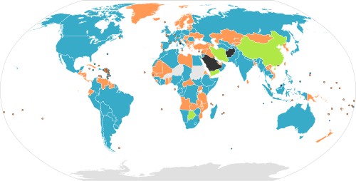 Countries with a bicameral legislature[6] Countries with a unicameral legislature Countries with a unicameral legislature and an advisory body Countries with no legislature