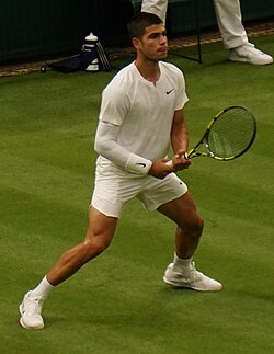 Alcaraz at the 2022 Wimbledon Championships