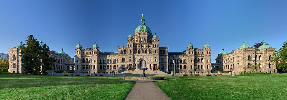 The British Columbia Parliament Buildings in Victoria