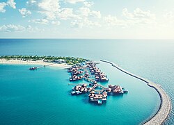 Banana Island is an artificial island measuring 13 hectares.