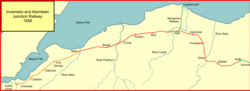 The Inverness and Aberdeen Junction Railway system in 1858