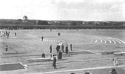 Francis Field at Washington University in St. Louis during the 1904 Summer Olympics, the first held outside Europe
