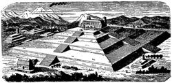 Artist's conception of what the Great Pyramid of Cholula might have looked like