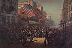 Departure of the 7th New York Militia Regiment for the defense of Washington, D.C., April 19, 1861