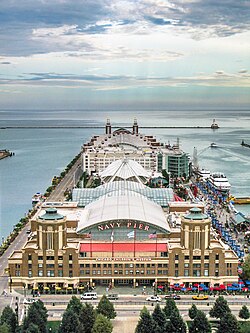 Navy Pier in the Streeterville neighborhood is one of the most visited attractions in the Midwestern United States