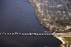 U.S. Route 90's Bay St. Louis Bridge on Pass Christian was destroyed as a result of Katrina.
