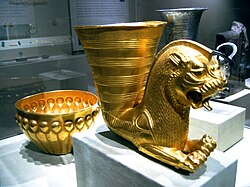 An Achaemenid rhyton, or drinking vessel