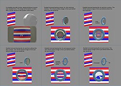 Virtual eye showing the contribution to focus of different components.