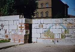 Barricade in Riga to prevent the Soviet Army from reaching the Latvian Parliament in July 1991