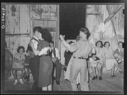 Fais do-do near Crowley, Louisiana in 1938.