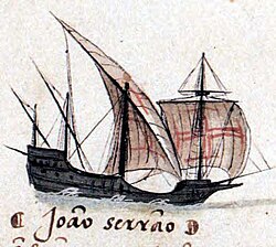 Portuguese mariners used caravel ships and traveled south along the West African coast and colonized Cape Verde in 1462.[25]