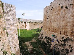 The former moat of Acre and fortifications built by al-Jazzar