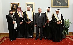 Abdullah ibn Muhammad Al ash-Sheikh with Bogdan Borusewicz in the Polish Senate, 26 May 2014