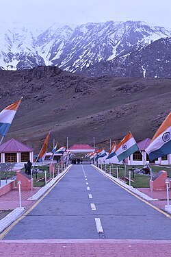 Kargil War Memorial looking at National Highway 1 from the foot of Tololing
