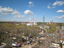 Six Flags Great Adventure in Jackson is the second-largest theme park in the world after Disney's Animal Kingdom in Central Florida.[74] It is home to many famous rollercoasters, most notably being the Kingda Ka which, as of 2023, is the tallest roller coaster in the world.[75]