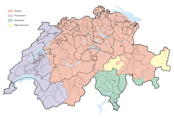 (Swiss) German is one of the four national languages of Switzerland.