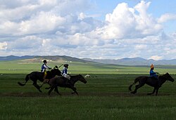 Riders during Naadam festival