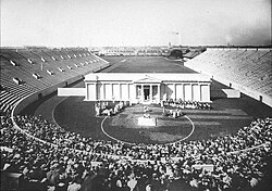 A performance of a Greek play at Harvard Stadium in 1903