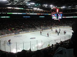 Halifax Mooseheads prepare for a 2012 semi-final game.