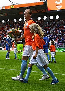 Robben in 2009 prior to a match against Japan