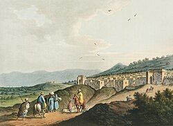 Town of Bethlehem, Ottoman Syria from an 1810 illustration by Luigi Mayer.