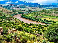 Senqu River Near Ha Potomane (Cutting Camp) in Quthing, Lesotho