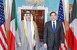 Kuwait's Deputy Prime Minister and Minister of Interior Sheikh Fahad with US Secretary of State Marco Rubio in October 2025