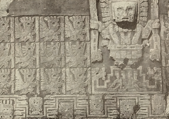 Carving in the Gate of the Sun of Tiwanaku, (Photography of 1903).
