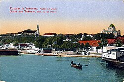 Vukovar seen from the Danube river in 1917