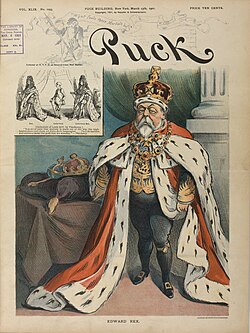 Caricature in Puck magazine, 1901