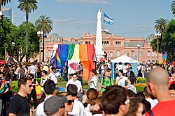 Plaza de Mayo during Buenos Aires' pride parade in 2010