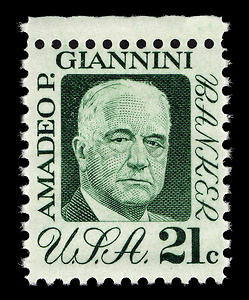 1973 U.S. postage stamp featuring Amadeo Giannini