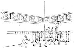 An illustration of the first game by participant Genzabaro Ishikawa