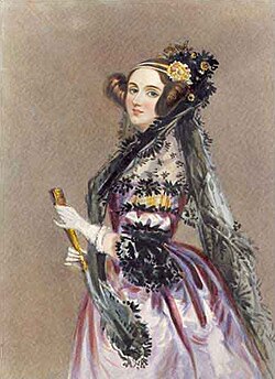 Ada Lovelace published the first algorithm intended for processing on a computer.[15]