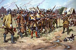 Colonial muster in Massachusetts Bay Colony