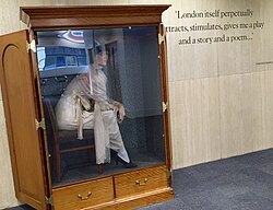 Life-size wax sculpture of Virginia Woolf, a writer and alumna of King's