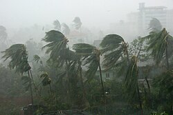 Conditions in Myanmar as Nargis made landfall