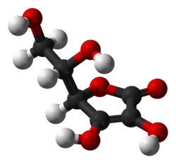 The structure of the antioxidant vitamin ascorbic acid (vitamin C)