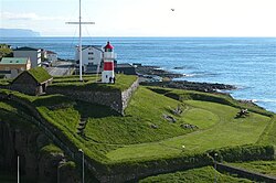 Skansin fort has been rebuilt several times since it was first built in 1580. The current building dates back to 1790
