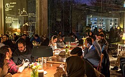 Modern café in Tehran