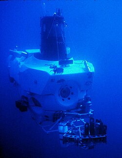 DSV Alvin, a crewed submersible, much used for underwater exploration
