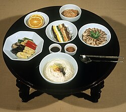 Korean royal court cuisine side table