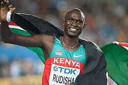 Kenyan Olympic and world record holder in the 800 metres, David Rudisha