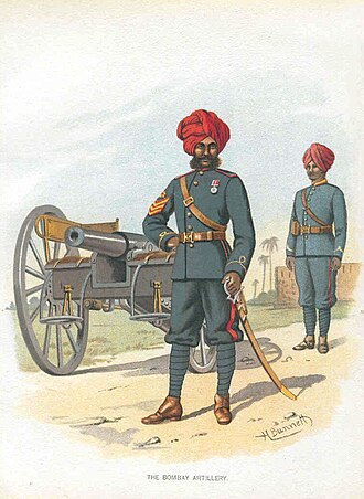 A havildar and gunner of Bombay Presidency Army Artillery