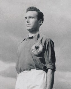 Loro Boriçi captained the national team in winning the 1946 Balkan Cup.